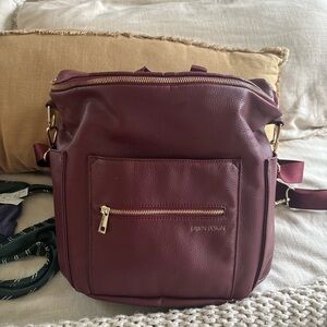 Fawn Design Maroon Baby Bag